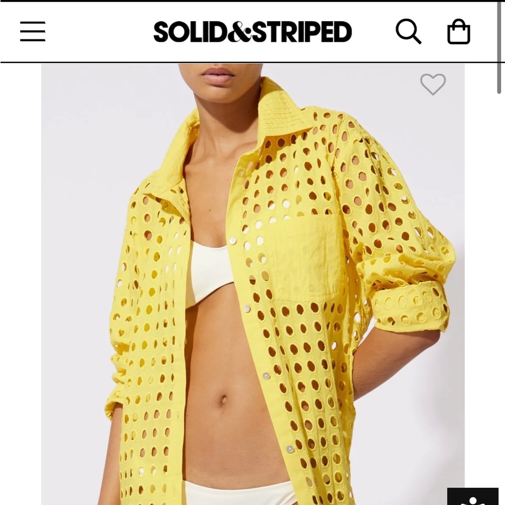 Solid & Striped Yellow Coverup